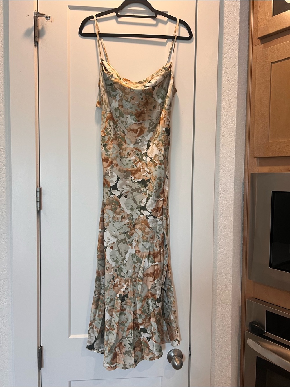 Floral Satin Slip Dress